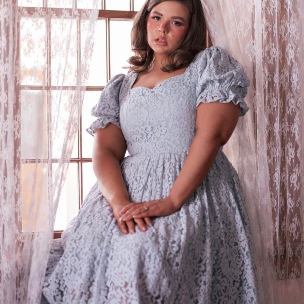 Jessakae Sweetie Dress Light Blue Lace Dress Womens XXL - Picture 2 of 11